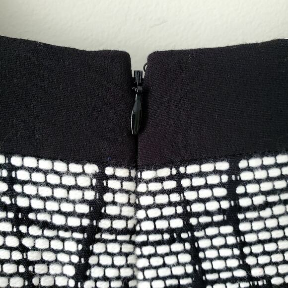 Banana Republic Tweed Textured Mod Mini Dress 8 Black White Career Contemporary - Picture 10 of 16